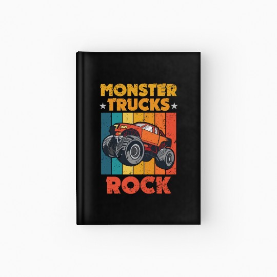 Awesome Monster Trucks Rock Tricks Stunts Wheelies Hardcover Journal