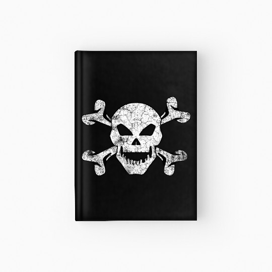 Textured Skull And Crossbones Hardcover Journal
