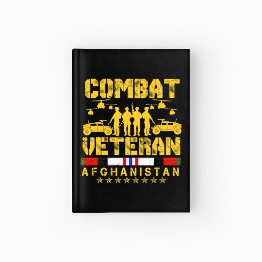 Combat Veteran Afghanistan Proud Us Hardcover Journal