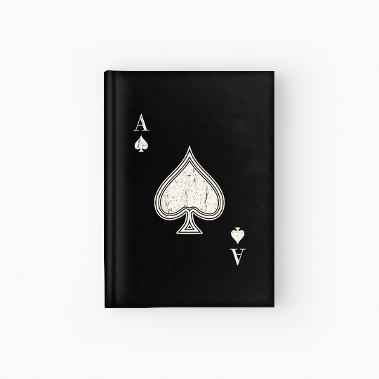 Ace Of Spades Blackjack Cards Poker 21 Hardcover Journal
