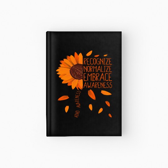ADHD Awareness Sunflower Embrace Neurodiversity Hardcover Journal