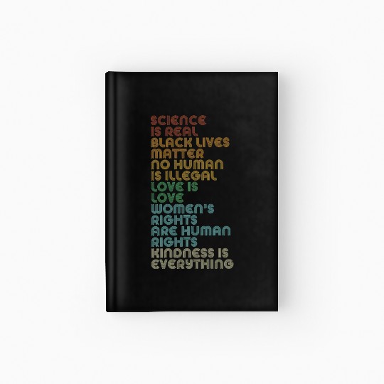 Vintage, Retro Science Is Real, Black Lives Matter Hardcover Journal