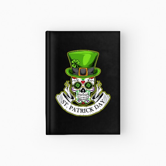 Sugar Skull | St Patrick Day | Lucky Charm Irish Hardcover Journal