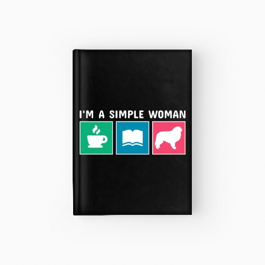 Coffee Books Great Pyrenees I'm A Simple Woman Hardcover Journal
