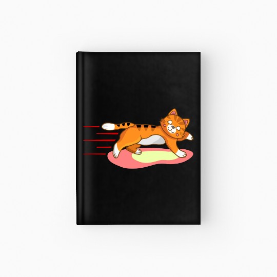 Fat cat Running Hardcover Journal