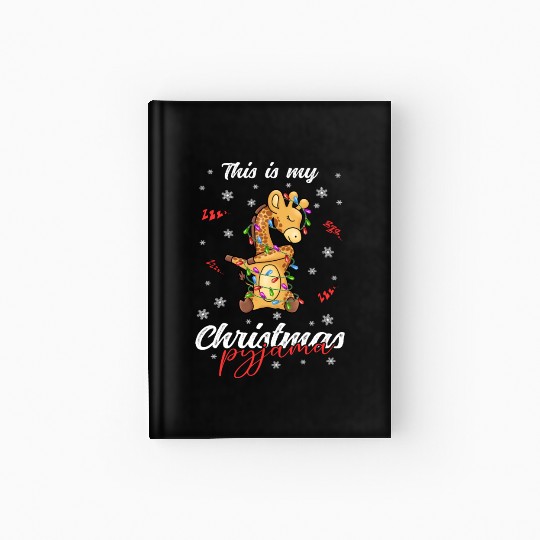 Winter Christmas Pyjama Giraffe Hardcover Journal