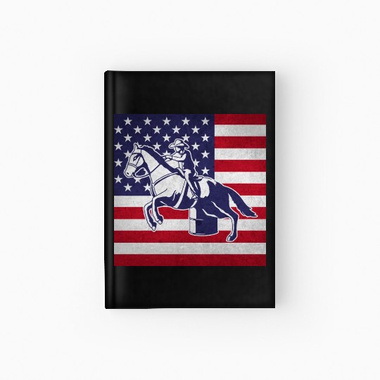 Horse Barrel Racing Hardcover Journal