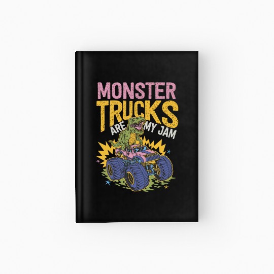 Monster Trucks Are My Jam Vintage Retro Hardcover Journal