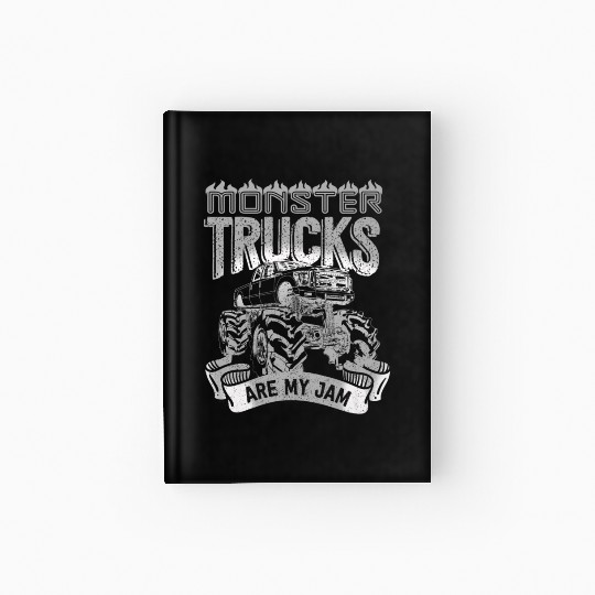 Monster Trucks Are My Jam Vintage Retro Hardcover Journal