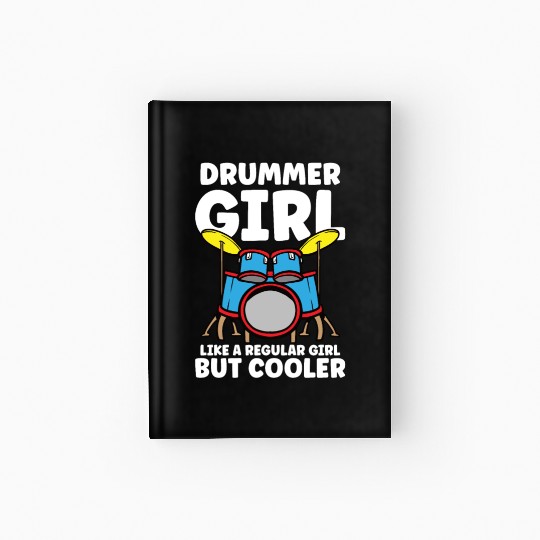 Drummer Drums Music Drum Set Drumming Hardcover Journal