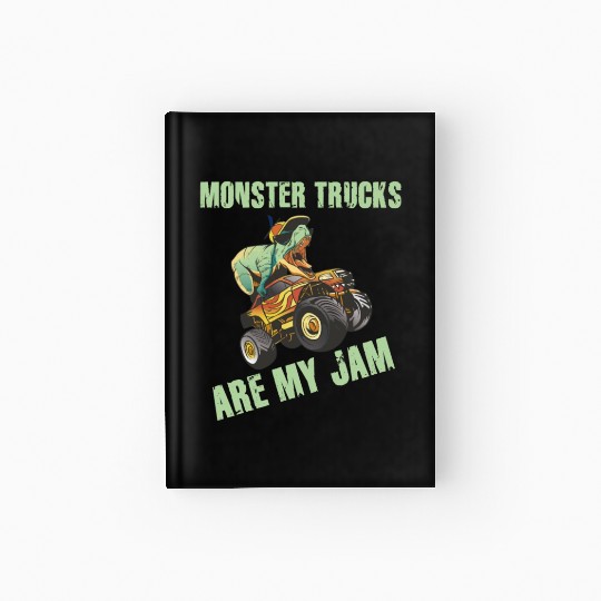 Monster Trucks Are My Jam Vintage Retro Hardcover Journal
