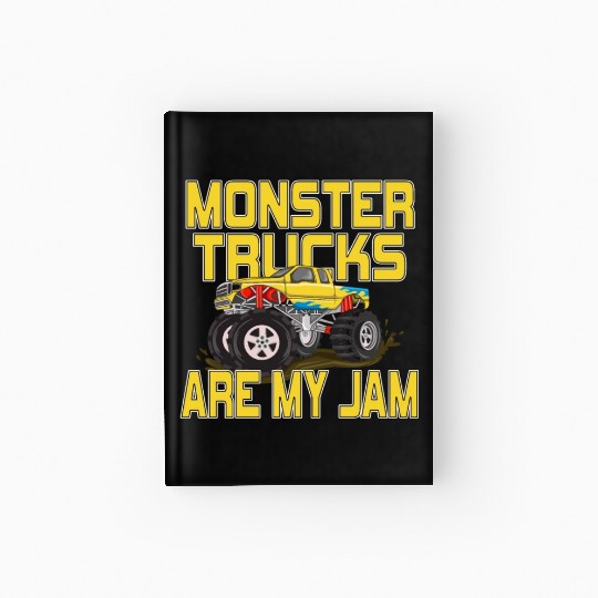 Monster Trucks Are My Jam Vintage Retro Hardcover Journal