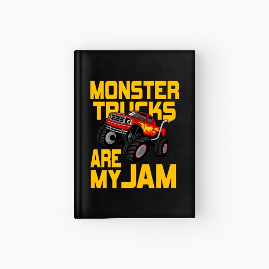 Monster Trucks Are My Jam Vintage Retro Hardcover Journal
