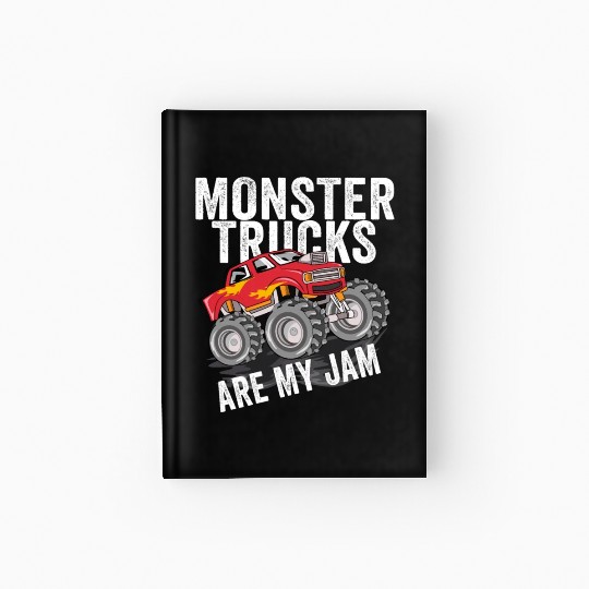 Monster Trucks Are My Jam Vintage Retro Hardcover Journal