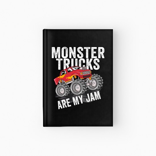Monster Trucks Are My Jam Vintage Retro Hardcover Journal