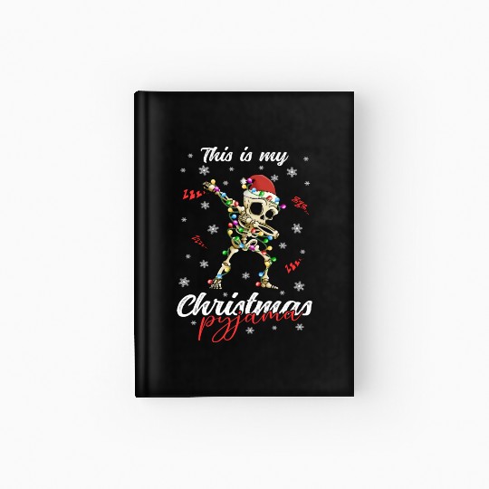 Winter Christmas Pyjama Skeleton Hardcover Journal