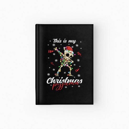 Winter Christmas Pyjama Skeleton Hardcover Journal