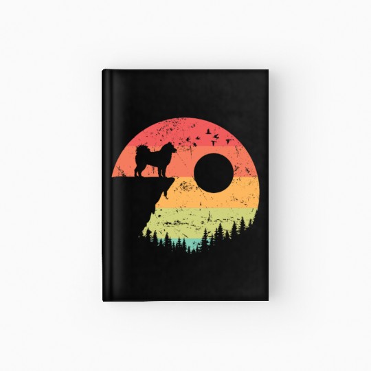 Alaskan Malamute at Sunrise in the Forest Hardcover Journal