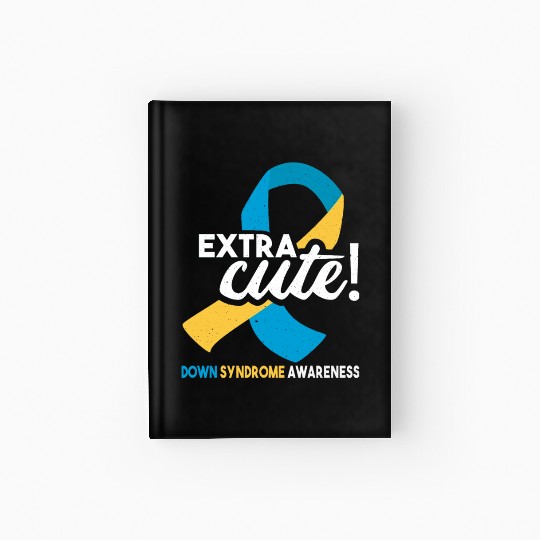 October Wear Blue Yellow Down Syndrome Awareness Hardcover Journal