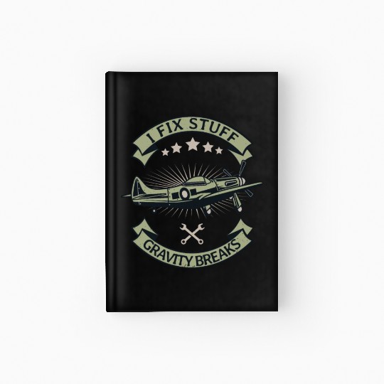 Aircraft Mechanic Airplane Technician Hardcover Journal
