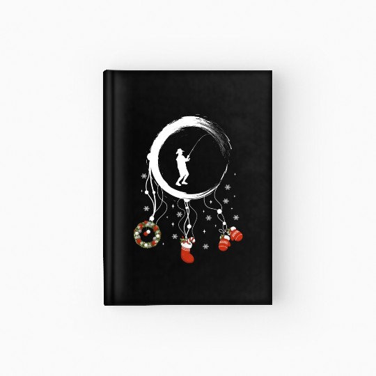 Winter dreamcatcher Christmas Fishing Hardcover Journal