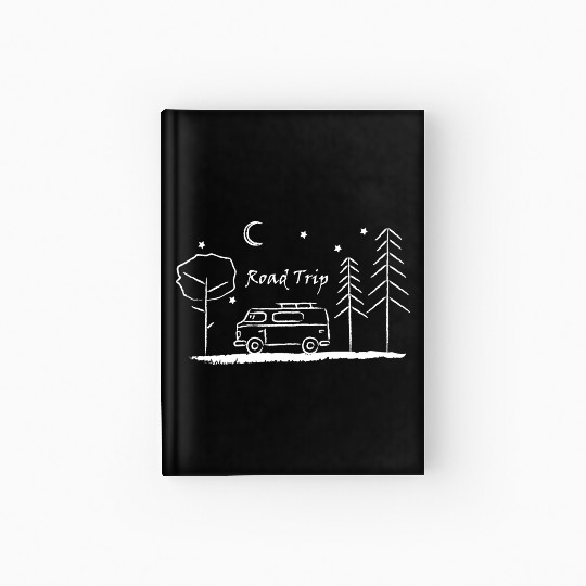 Road trip – your heart beats for camping Hardcover Journal