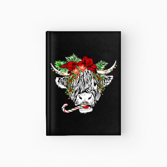 Christmas Highland Cow Merry Christmas Hardcover Journal