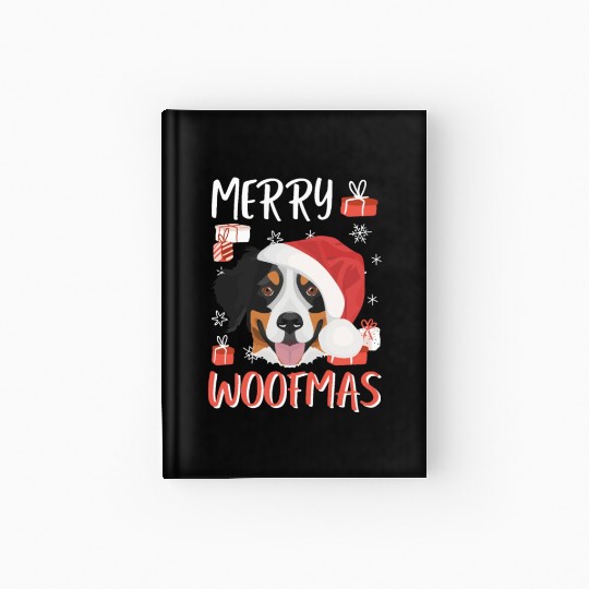 Bernese Mountain Dog Merry Christmas Hardcover Journal