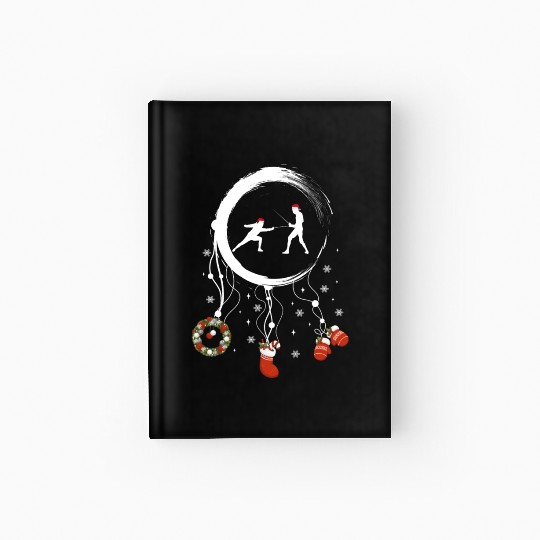 Winter dreamcatcher Christmas Fencing Hardcover Journal
