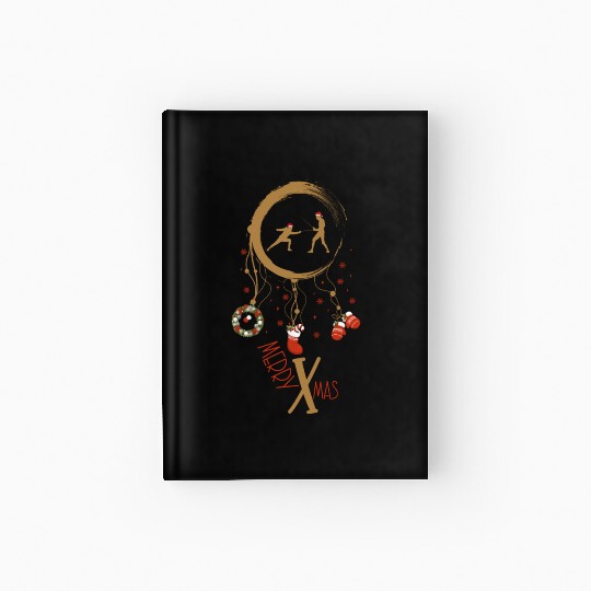 Winter dreamcatcher Christmas Fencing Hardcover Journal