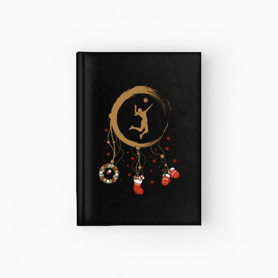Winter dreamcatcher Christmas Volleyball Hardcover Journal