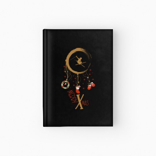 Winter dreamcatcher Christmas Skiing Hardcover Journal