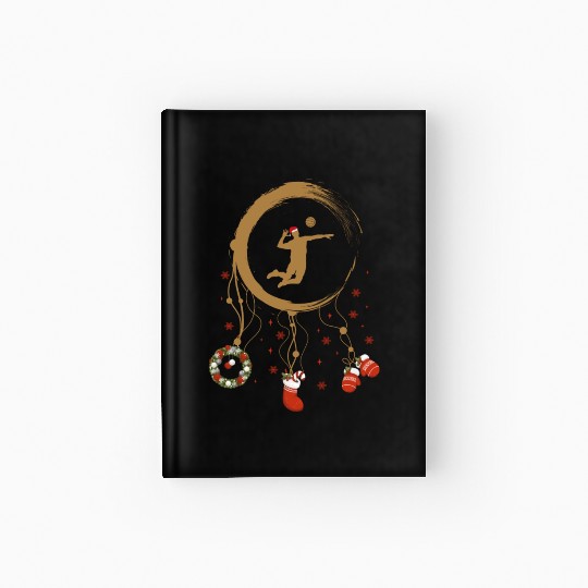 Winter dreamcatcher Christmas Volleyball Hardcover Journal