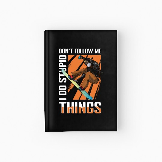 Snowboarding Vacation Freestyle Hardcover Journal