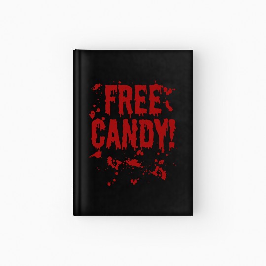 Free Candy Trick or Treat Scary Bloody Halloween Hardcover Journal