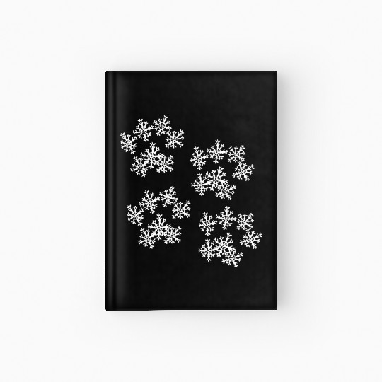 Snowflake Paw Prints Hardcover Journal