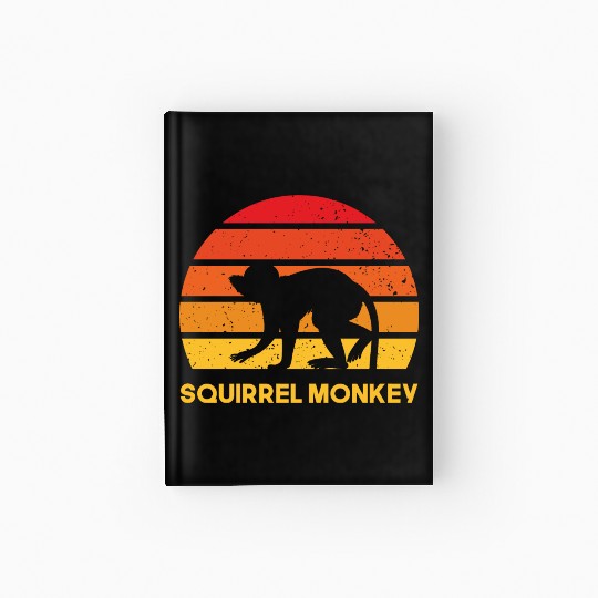 squirrel monkey sunrise sundown design Hardcover Journal