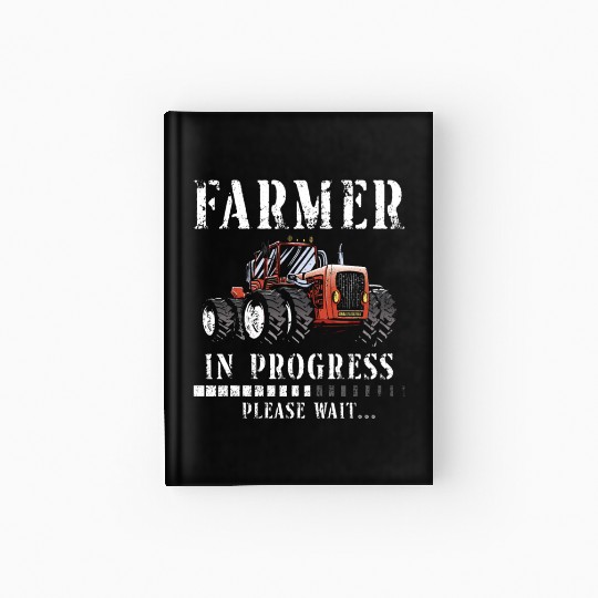 Farming Farmer Vintage Tractor Hardcover Journal