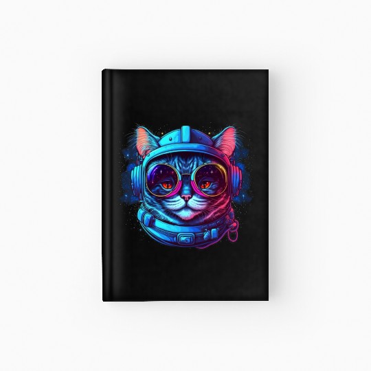 Space Cat Hardcover Journal