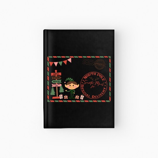 Santa Letter Elfe North Pole Specjal Delivery Mail Hardcover Journal