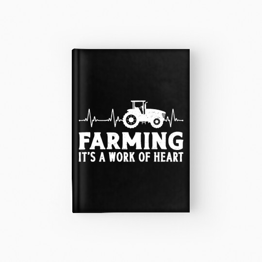 Farming Farmer Girl Heartbeat Hardcover Journal