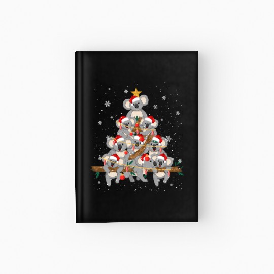Koala Ornament Decoration Christmas Tree Hardcover Journal Xmas
