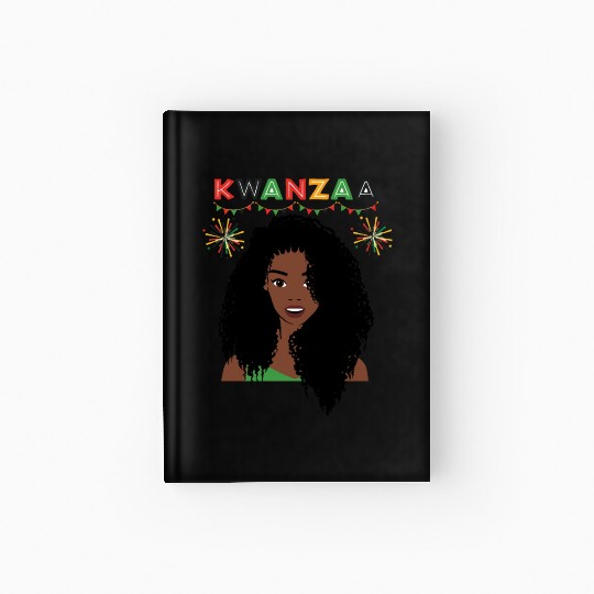 Happy Kwanzaa African Pride Black Woman Hardcover Journal