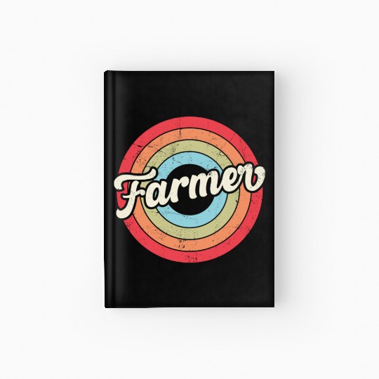 Farming Farmer Retro Vintage Hardcover Journal
