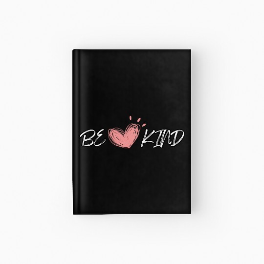 Be Kind, pink heart Hardcover Journal