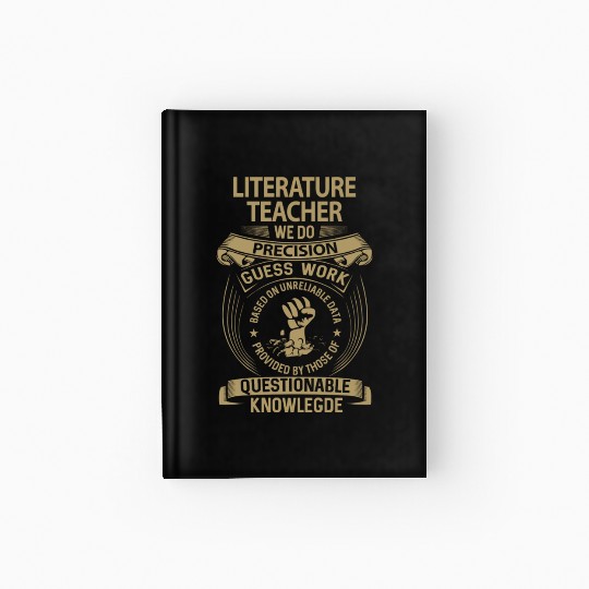 Literature Teacher Hardcover Journal - We Do Precision Gift
