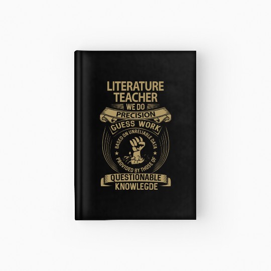 Literature Teacher Hardcover Journal - We Do Precision Gift