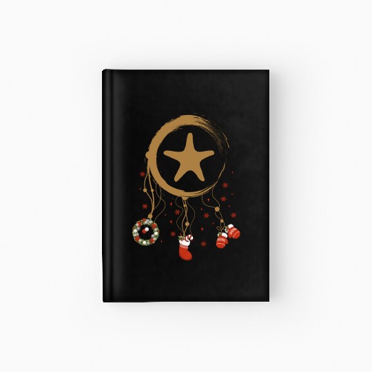 Winter dreamcatcher Christmas Starfish Hardcover Journal
