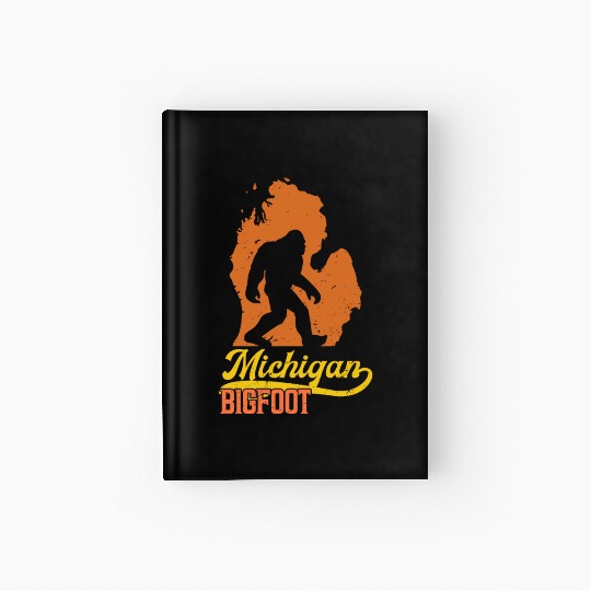 Sasquatch Michigan Bigfoot Vintage MI Bigfoot Hardcover Journal