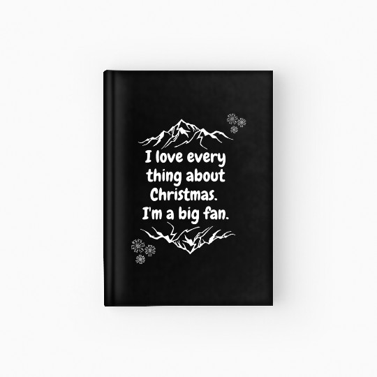 Christmas Hardcover Journal with jokes Christmas quotes.